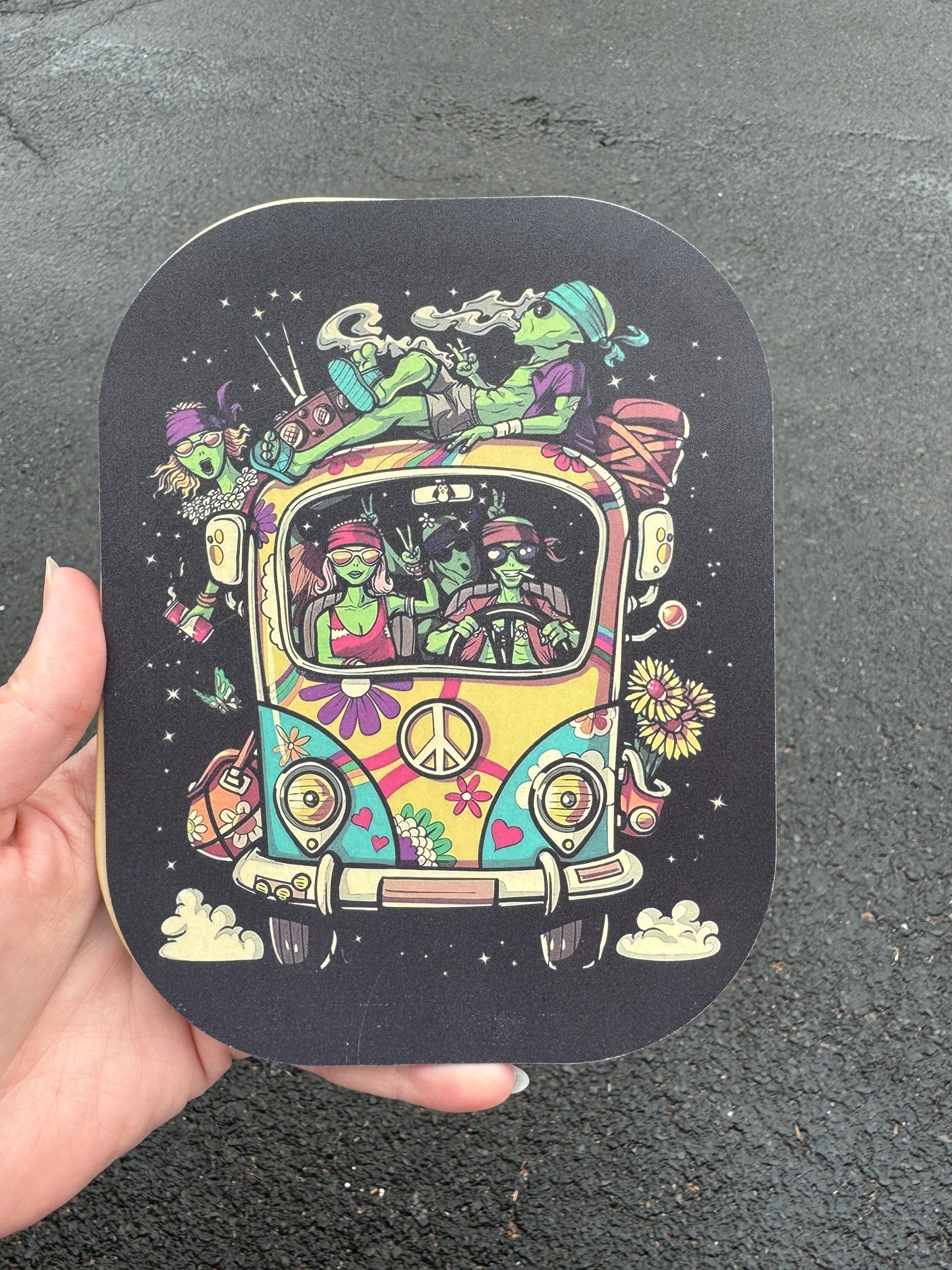 Peace Aliens Rolling Tray