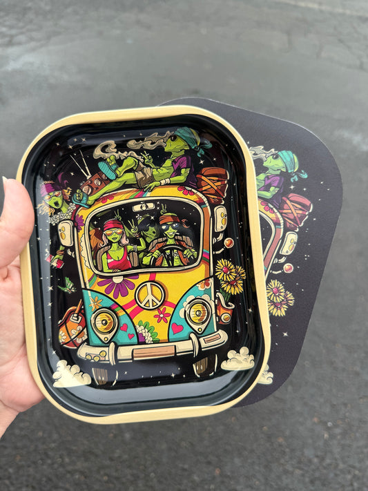Peace Aliens Rolling Tray