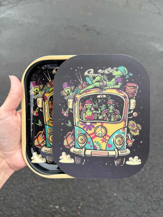 Peace Aliens Rolling Tray