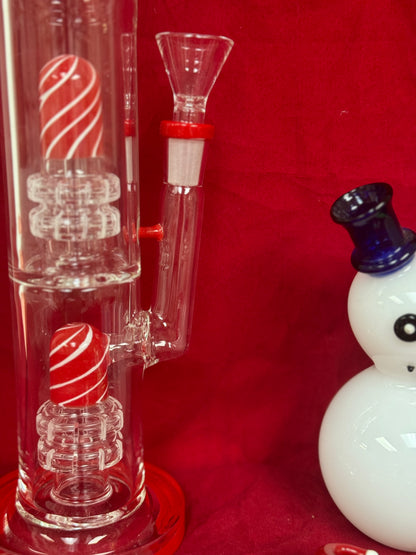 Candy Cane Swirl Bong