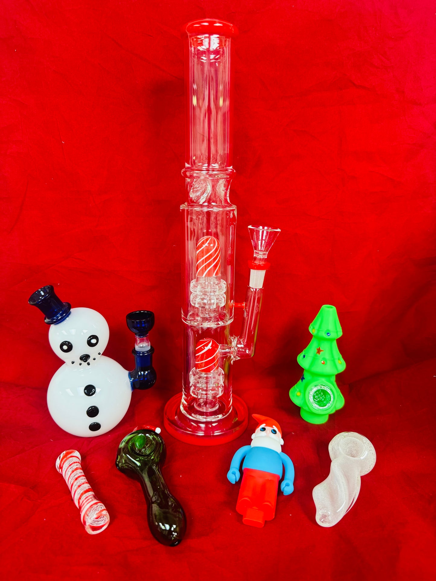 Candy Cane Swirl Bong