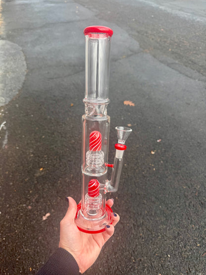Candy Cane Swirl Bong
